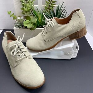 Born Cream Lace-Up Flats